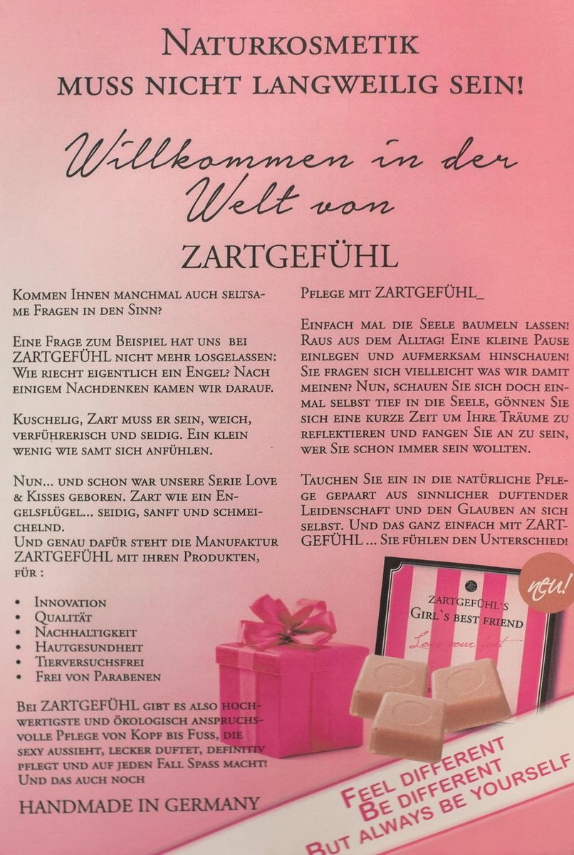 Naturkosmetik Zartgefühl